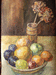 Натюрморт с фруктамии, сухоцветами. 2007. р. 42х30